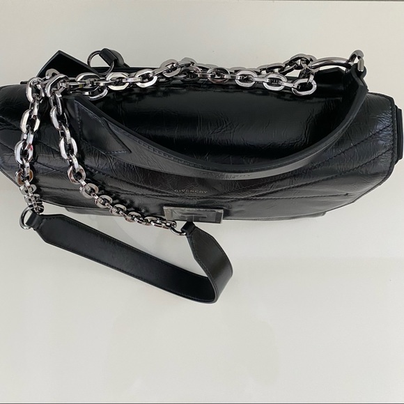 Givenchy Medium ID Crackled Leather Top Handle Chain Bag - Picture 5 of 9
